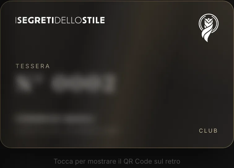 La tessera nel Profilo, vista dal telefono: sul fronte il numero, il nome e la data di iscrizione